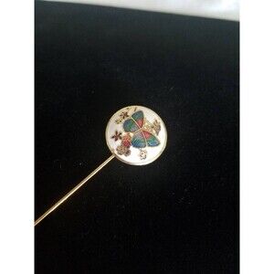 Vintage Cloisonne Butterfly Stick Pin